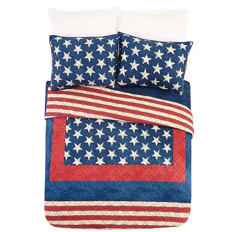 americana_patch_pc_fullqueen_quilt_set_2.webp Americana Patch 3-pc. Full/Queen Quilt Set>Kirklands Home Sale