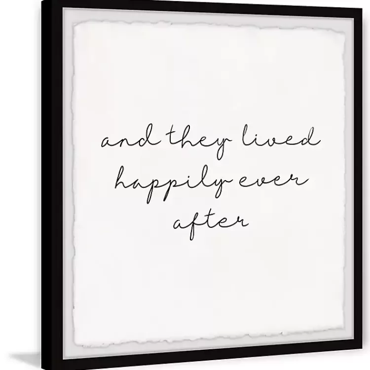 And They Lived Happily Framed Art Print>Kirklands Home Sale
