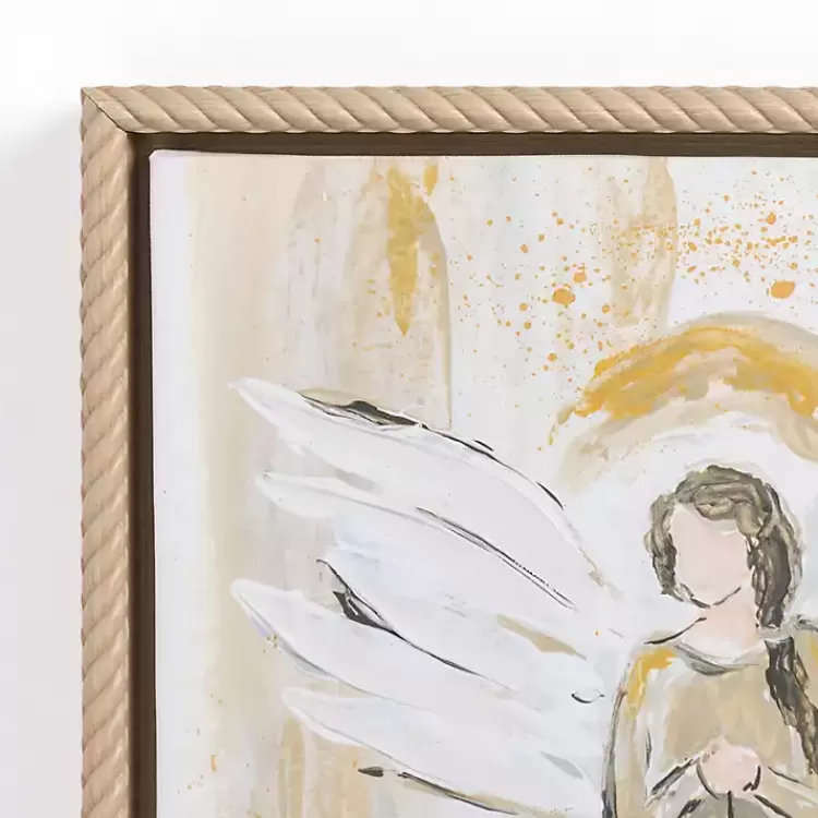 Angel Holding Wreath Framed Canvas Art Print>Kirklands Home Outlet