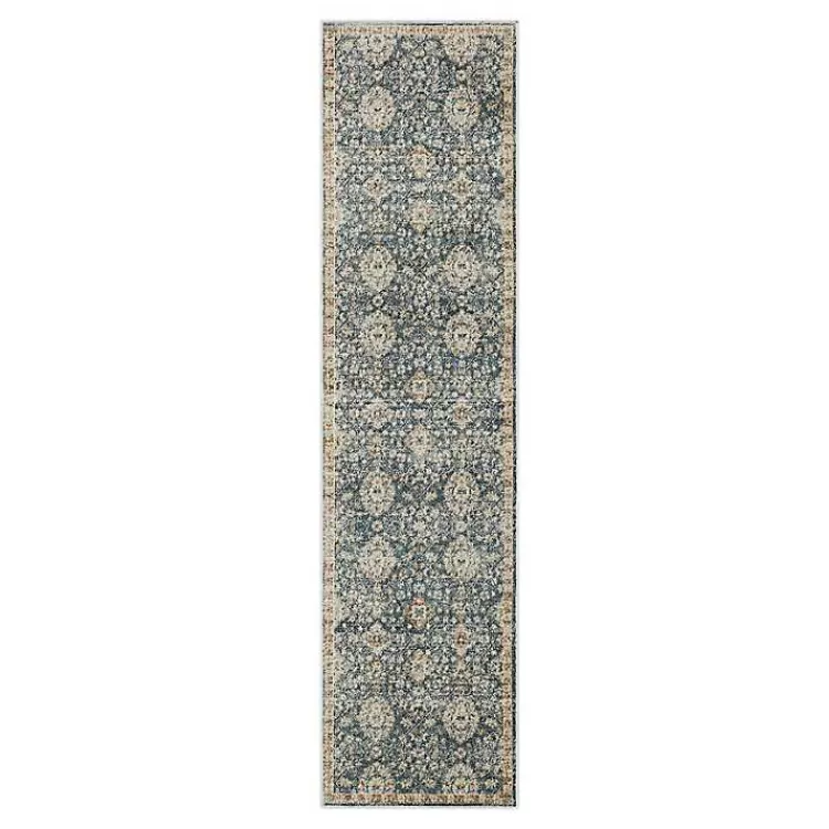 Anthracite Granary Floral Runner, 2x10>Kirklands Home Best