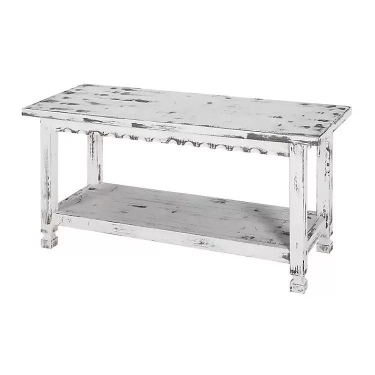 Antiquated Farmhouse Shelf Bench>Kirklands Home Best