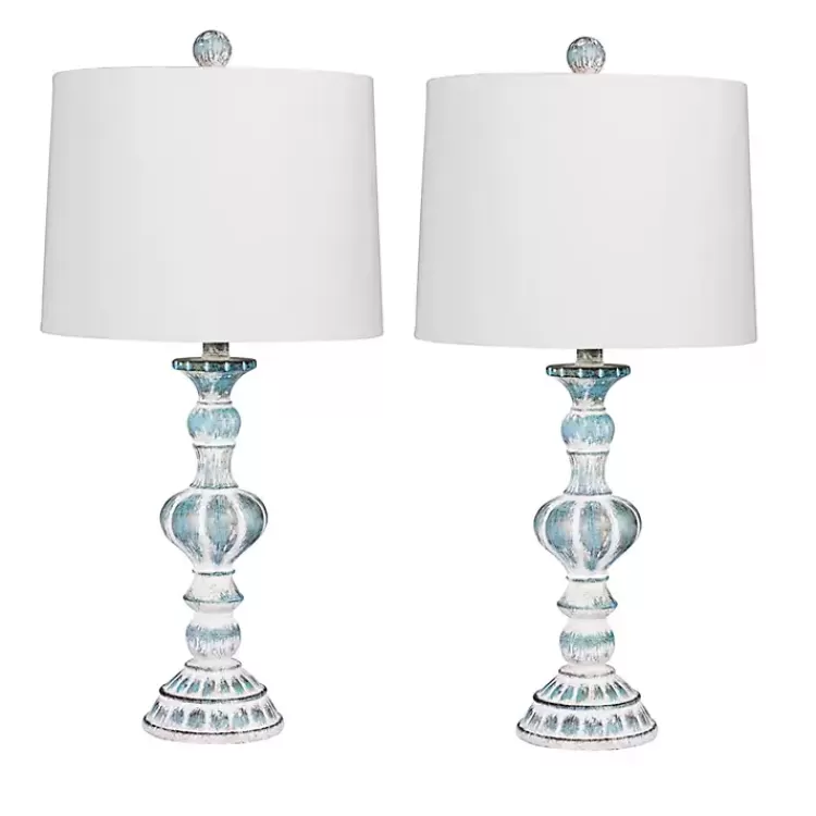 Antique Blue Candlestick Table Lamps, Set of 2>Kirklands Home Cheap