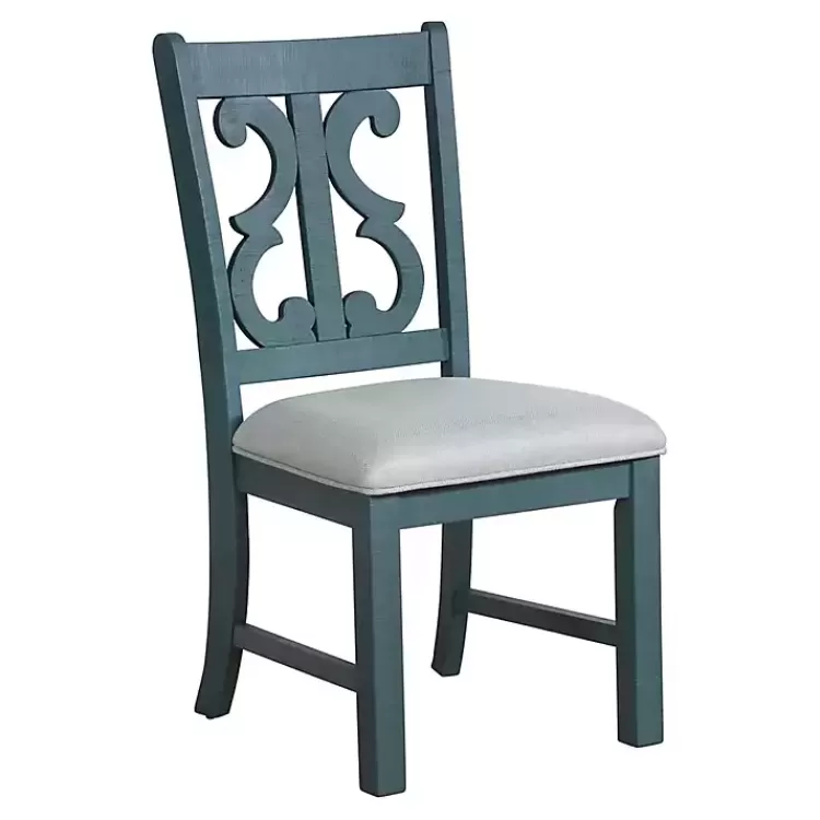 Antique Blue Upholstered Dining Chairs, Set of 2>Kirklands Home Fashion