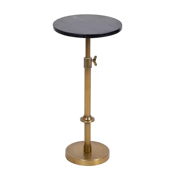 Antique Brass and Marble Adjustable Table>Kirklands Home Store