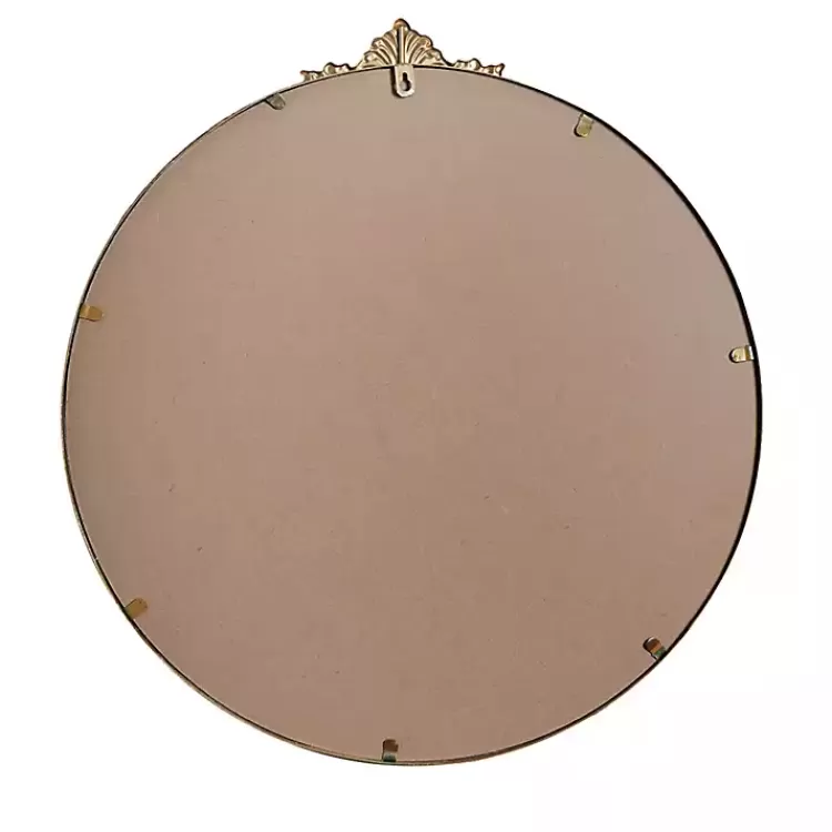 antique_brass_metal_ornate_round_mirror_4.webp Antique Brass Metal Ornate Round Mirror>Kirklands Home New