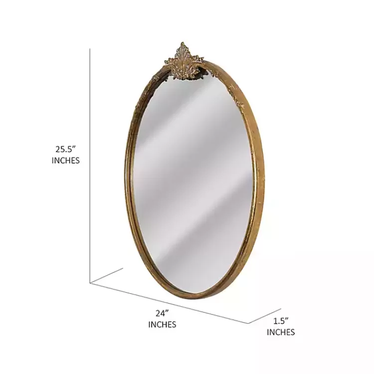 antique_brass_metal_ornate_round_mirror_6.webp Antique Brass Metal Ornate Round Mirror>Kirklands Home New