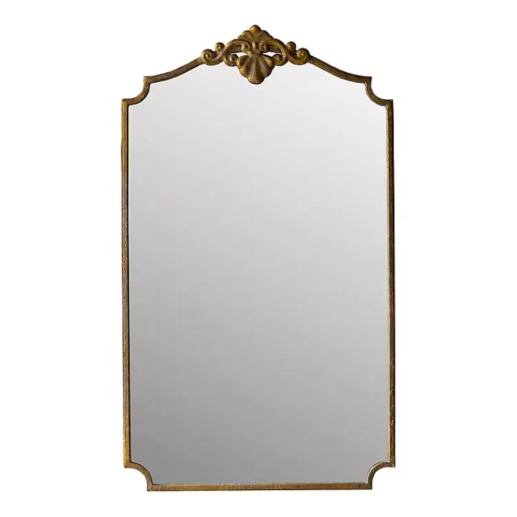 Antique Brass Metal Vertical Wall Mirror>Kirklands Home Shop
