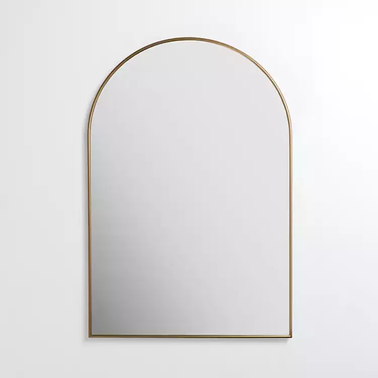 Antique Brass Nouveau Linear Arch Mirror>Kirklands Home Cheap