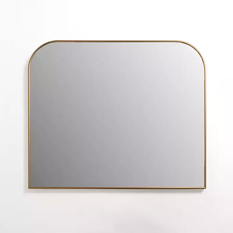 Antique Brass Nouveau Wide Arch Wall Mirror>Kirklands Home Outlet