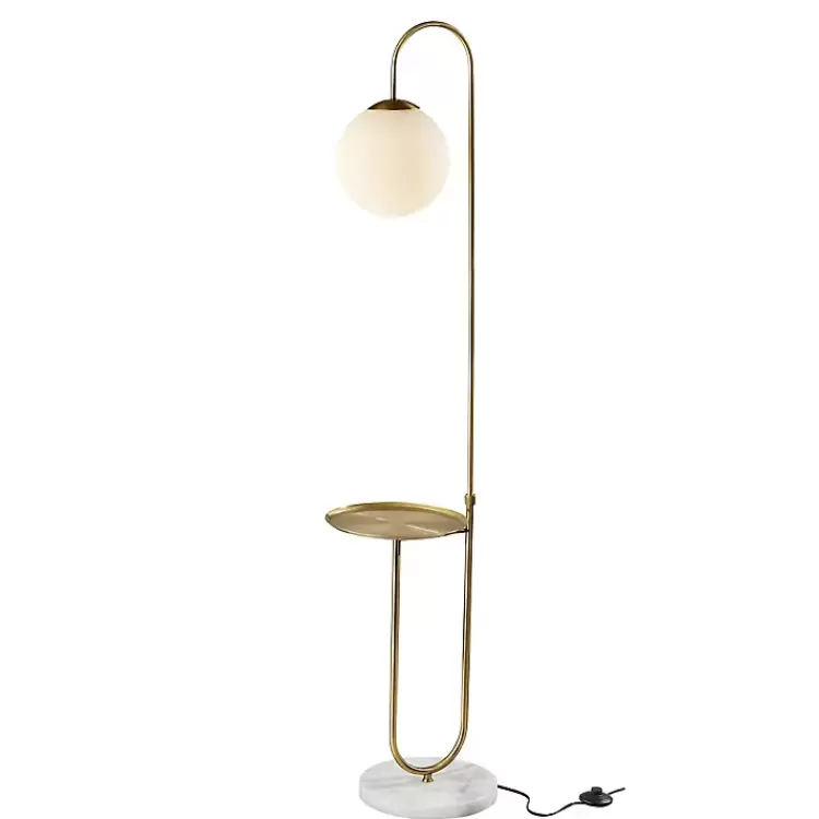 Antique Brass Side Table Floor Lamp>Kirklands Home Best
