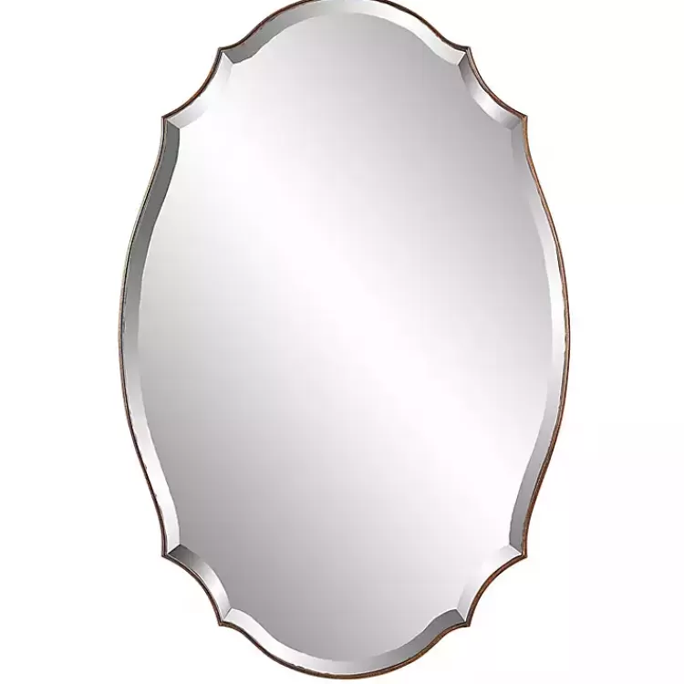Antique Bronze Curved Wall Mirror>Kirklands Home Sale