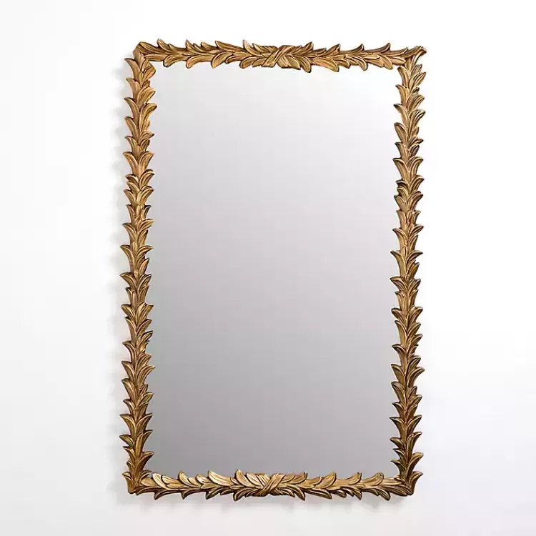 Antique Bronze Leaf Frame Wall Mirror>Kirklands Home Best Sale