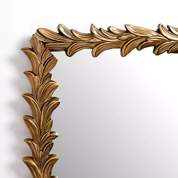 Antique Bronze Leaf Frame Wall Mirror>Kirklands Home Best Sale