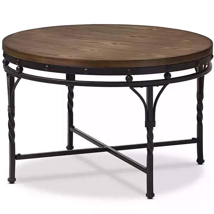 Antique Bronze Round Coffee Table>Kirklands Home Hot