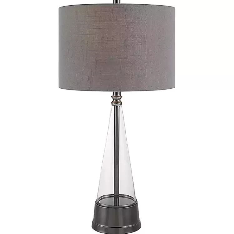 Antique Dark Nickel Cone Base Table Lamp>Kirklands Home Sale