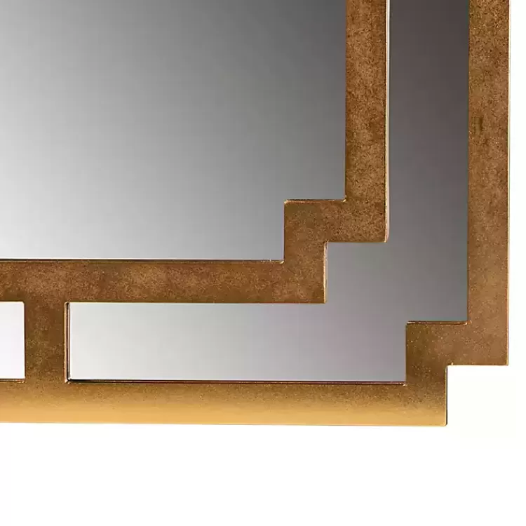 Antique Gold Geometric Overlay Wall Mirror>Kirklands Home Outlet