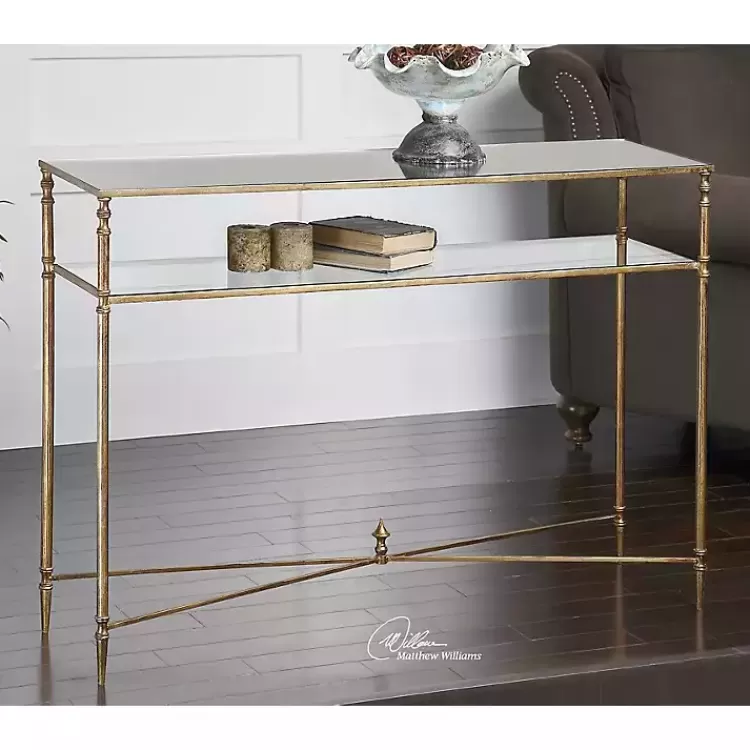 Antique Mirror Top Console Table>Kirklands Home Cheap