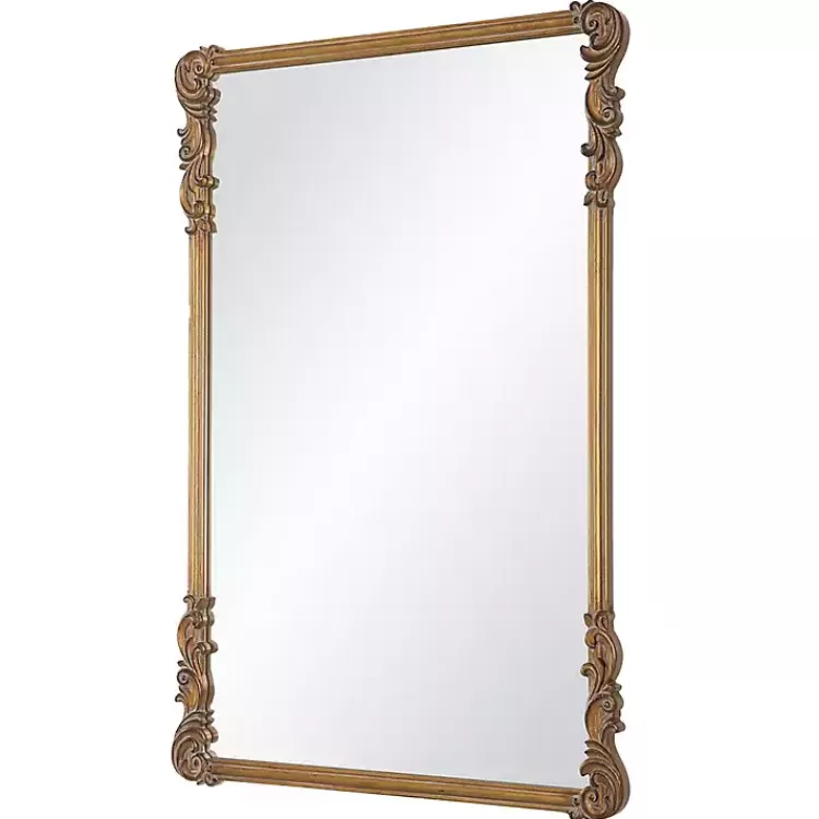 antique_gold_vintage_rectangular_wall_mirror_2.webp Antique Gold Vintage Rectangular Wall Mirror>Kirklands Home Online