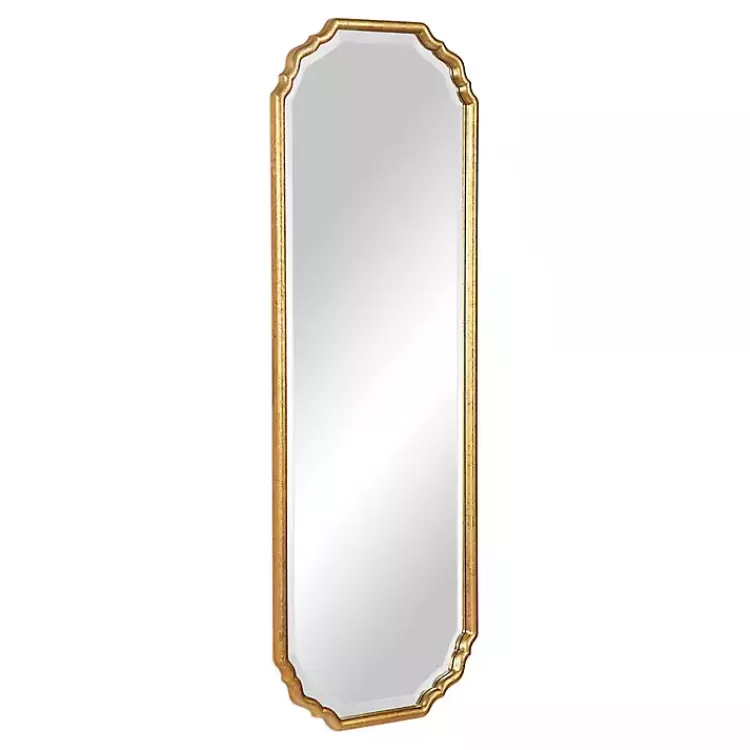Antique Gold Wooden Mirror with Curved Corners>Kirklands Home Shop