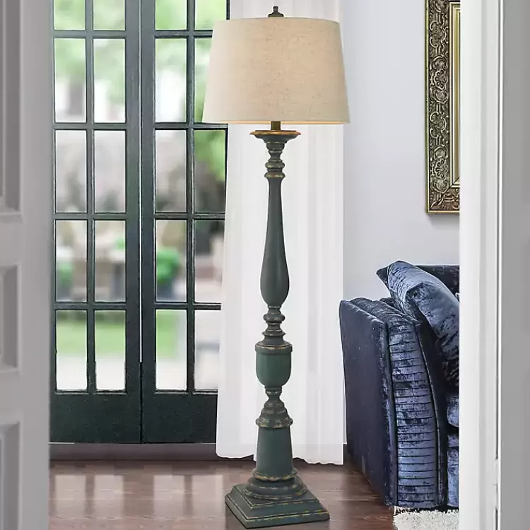 Antique Navy Bourgault Floor Lamp>Kirklands Home Fashion