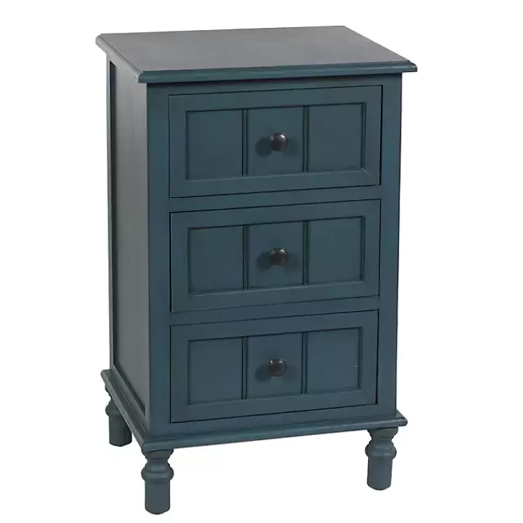 Antique Navy 3-Drawer Winnie Accent Table>Kirklands Home Fashion