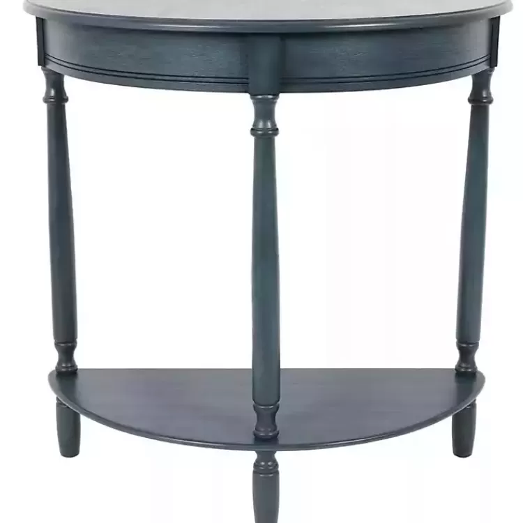 Antique Navy Half Round Console Table>Kirklands Home Discount