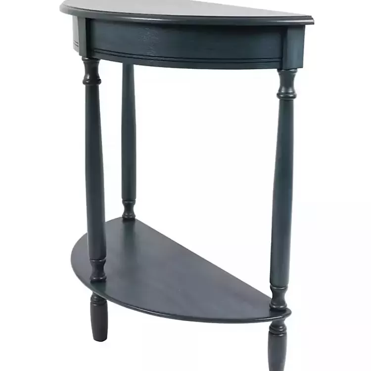 Antique Navy Half Round Console Table>Kirklands Home Discount