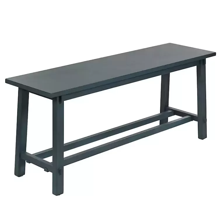 Antique Navy Wood Noah Bench>Kirklands Home Discount