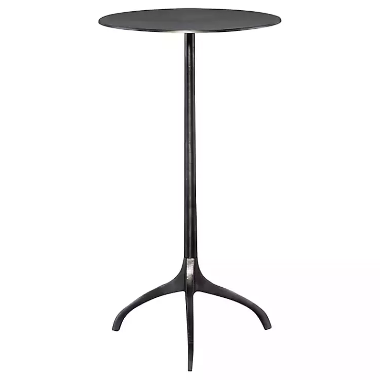 Antique Nickel Round Tripod Accent Table>Kirklands Home Flash Sale