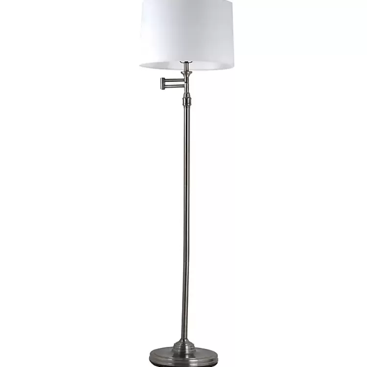 Antique Pewter Swing Arm Floor Lamp>Kirklands Home Store