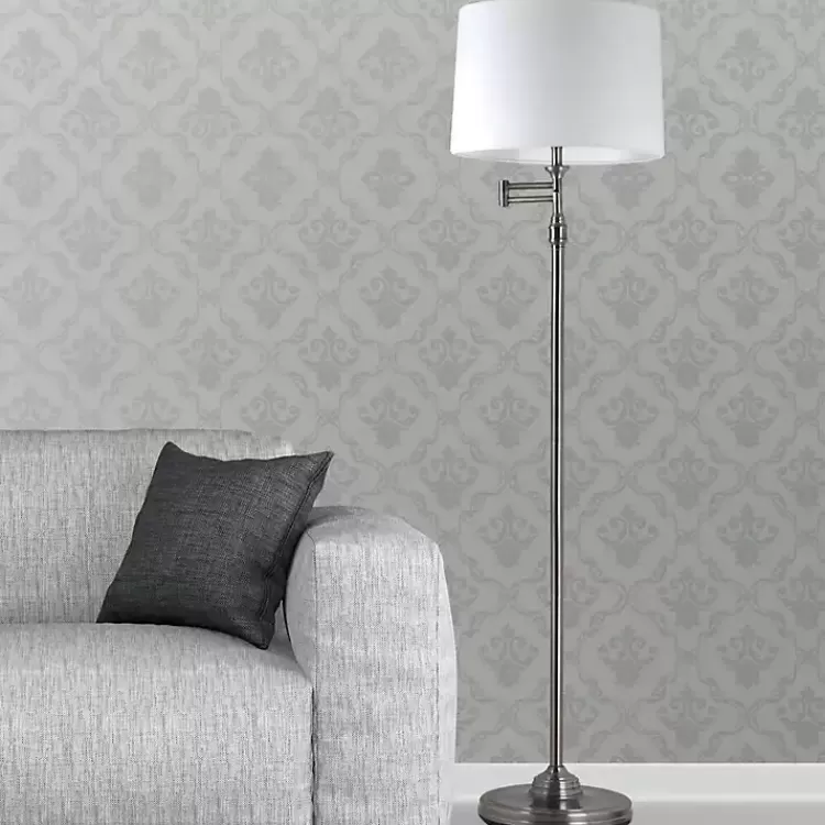Antique Pewter Swing Arm Floor Lamp>Kirklands Home Store