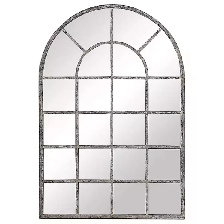 Antique Rustic Arch Windowpane Mirror>Kirklands Home Cheap