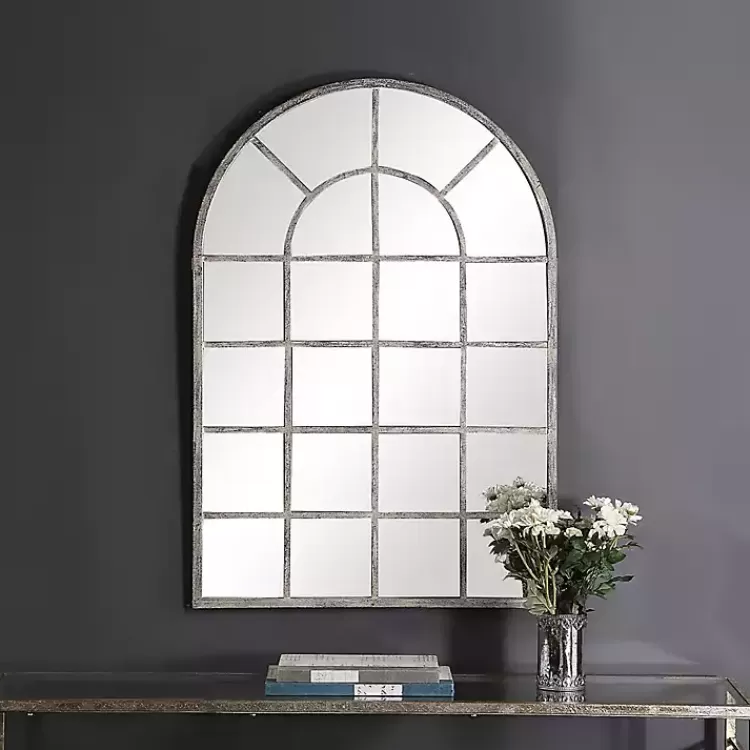antique_rustic_arch_windowpane_mirror_3.webp Antique Rustic Arch Windowpane Mirror>Kirklands Home Cheap