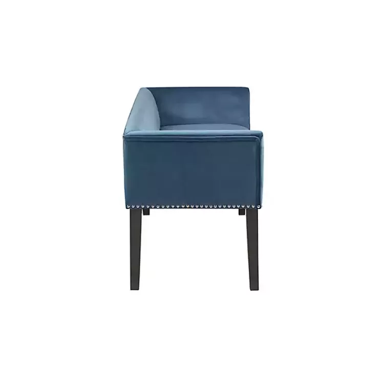 antique_sapphire_low_back_upholstered_bench_2.webp Antique Sapphire Low Back Upholstered Bench>Kirklands Home Flash Sale