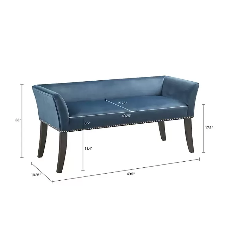 antique_sapphire_low_back_upholstered_bench_4.webp Antique Sapphire Low Back Upholstered Bench>Kirklands Home Flash Sale