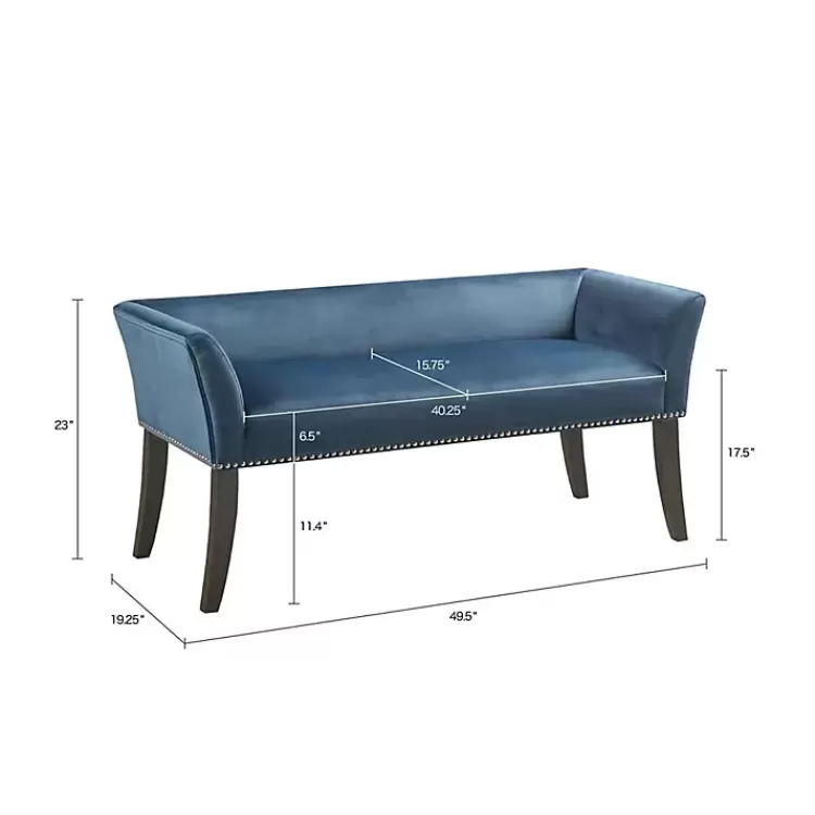 antique_sapphire_low_back_upholstered_bench_7.webp Antique Sapphire Low Back Upholstered Bench>Kirklands Home Flash Sale