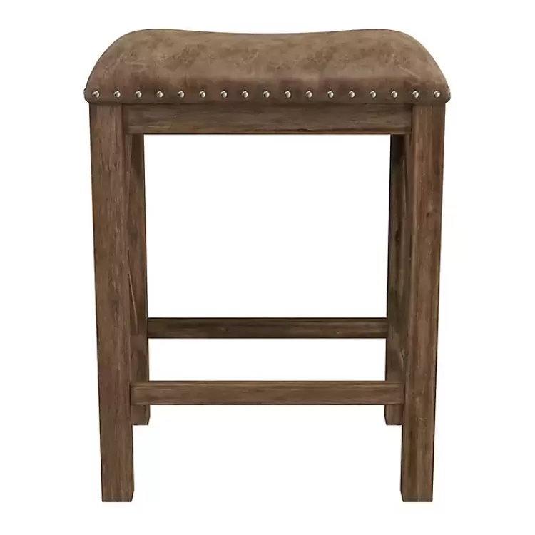 antique_walnut_faux_leather_stools_set_of__6.webp Antique Walnut Faux Leather Stools, Set of 2>Kirklands Home Cheap