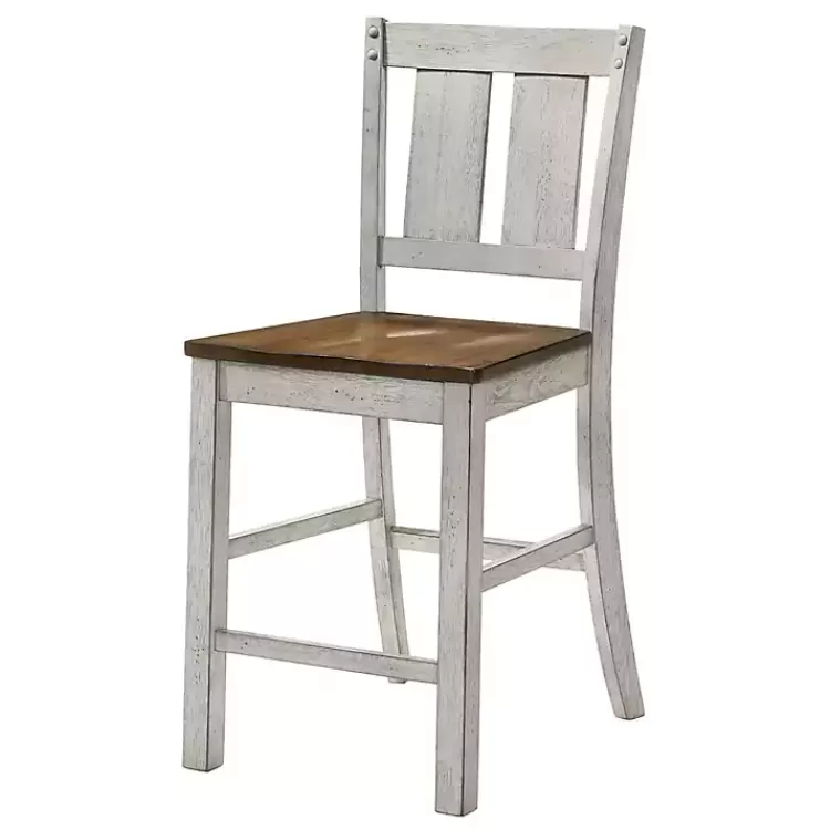 Antique White & Dark Brown 2-pc. Counter Stool Set>Kirklands Home Discount