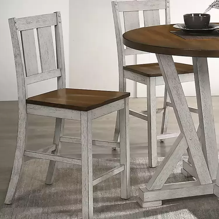 antique_white__dark_brown_pc_counter_stool_set_5.webp Antique White & Dark Brown 2-pc. Counter Stool Set>Kirklands Home Discount