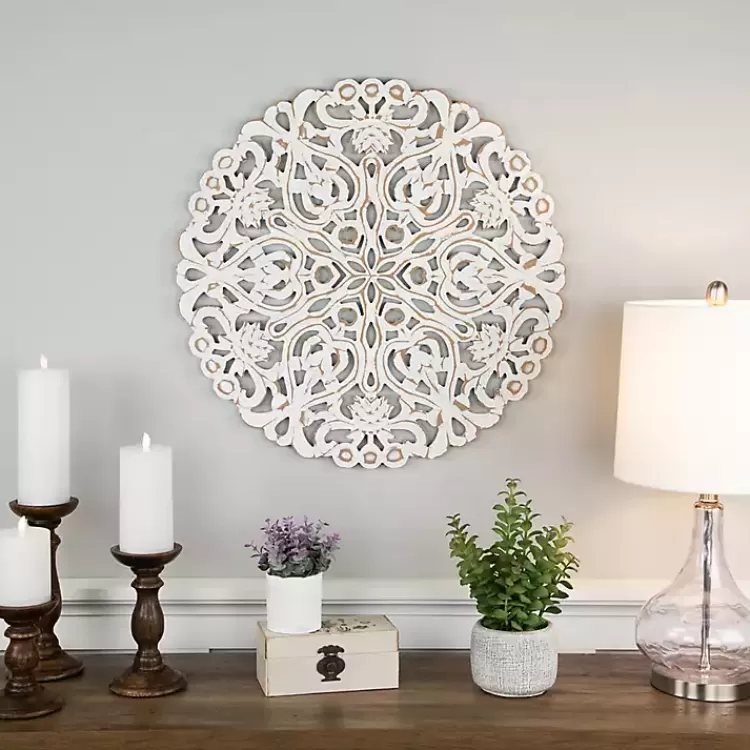 Antique Damask Round Wall Plaque>Kirklands Home Online