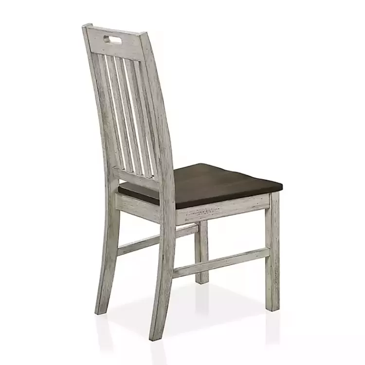 antique_white_slatted_back_dining_chairs_set_of__2.webp Antique Slatted Back Dining Chairs, Set of 2>Kirklands Home Best