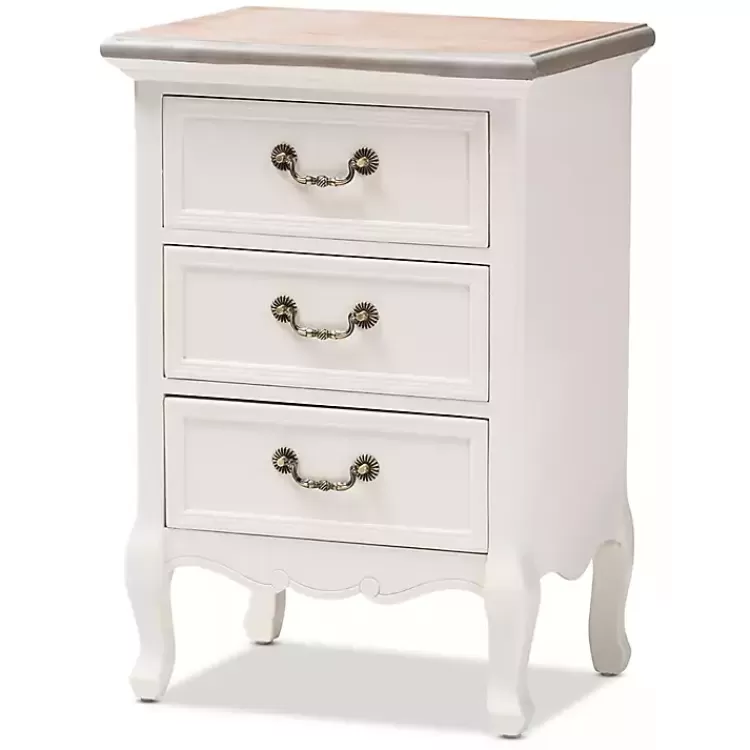 Antique Wooden 3-Drawer Nightstand>Kirklands Home Shop