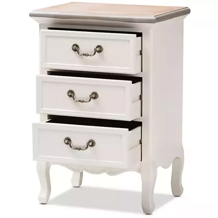 Antique Wooden 3-Drawer Nightstand>Kirklands Home Shop