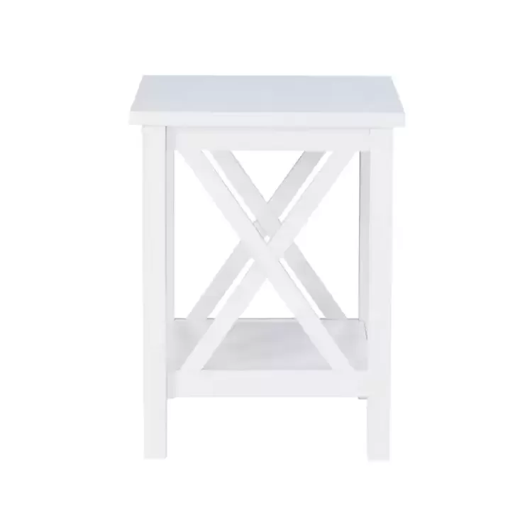 antique_white_x_side_frame_accent_table_3.webp Antique White X Side Frame Accent Table>Kirklands Home Store