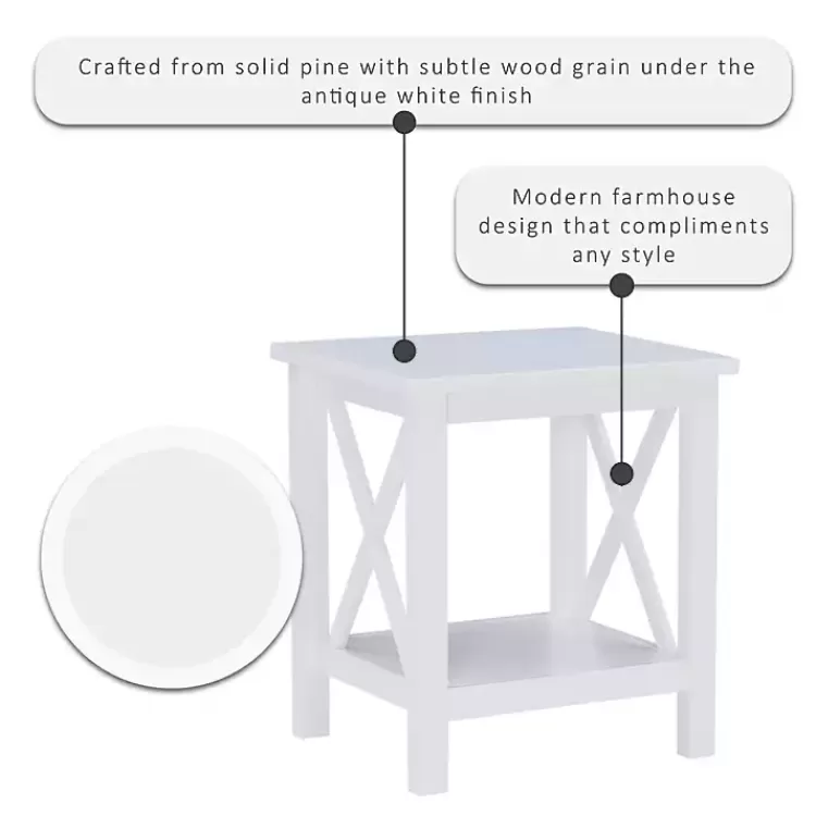 antique_white_x_side_frame_accent_table_4.webp Antique White X Side Frame Accent Table>Kirklands Home Store