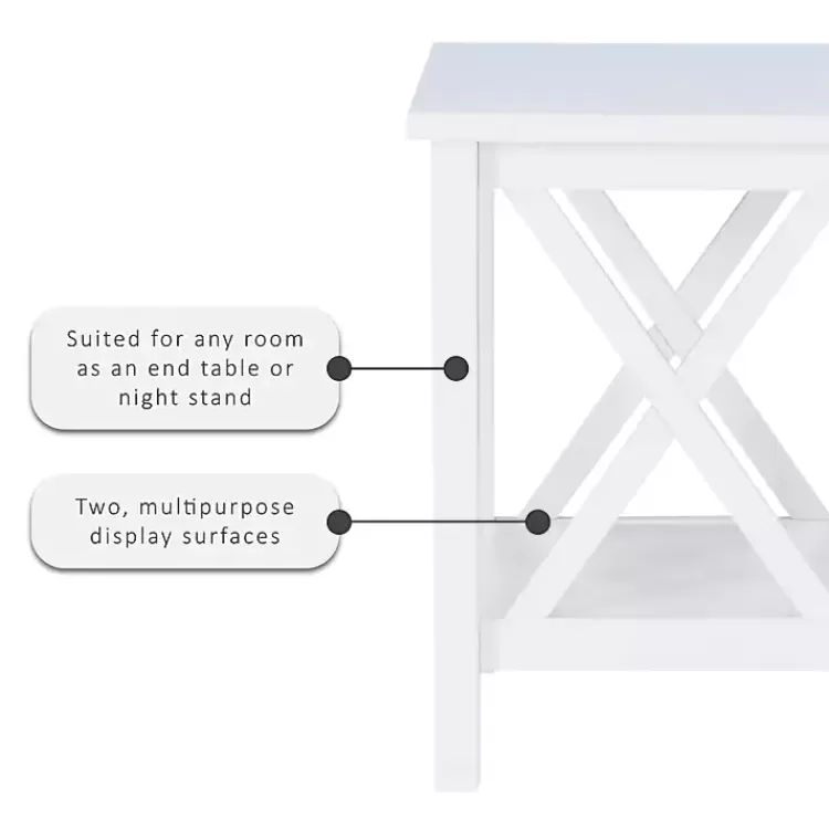 antique_white_x_side_frame_accent_table_5.webp Antique White X Side Frame Accent Table>Kirklands Home Store