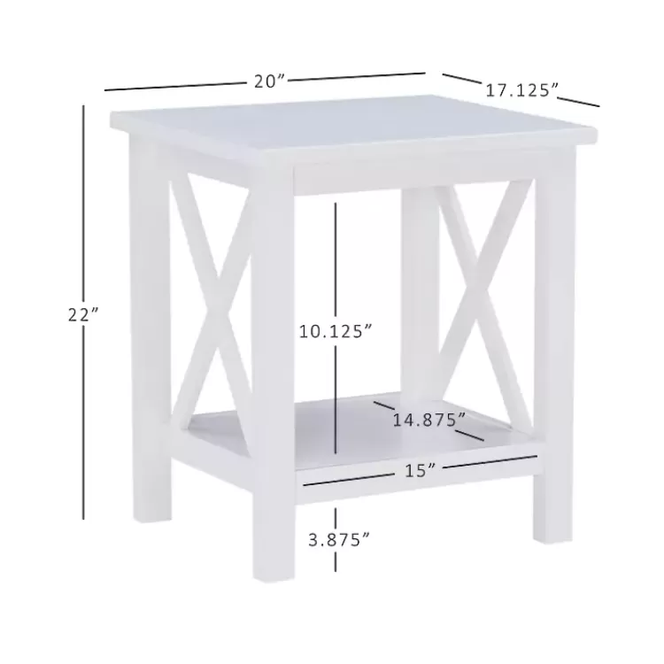 antique_white_x_side_frame_accent_table_8.webp Antique White X Side Frame Accent Table>Kirklands Home Store