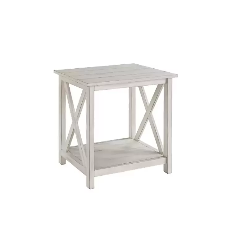 Antique washed Wood Square Side Table>Kirklands Home Best Sale