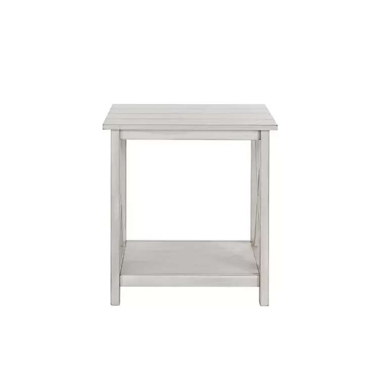 Antique washed Wood Square Side Table>Kirklands Home Best Sale