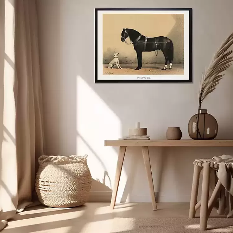 Antiqued Horse and Dog Framed Wall Art>Kirklands Home Store